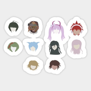 danganronpa another episode cast minimalistic Sticker